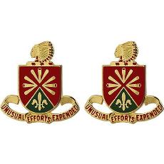 158th Field Artillery Regiment Unit Crest (Unusual Efforts Expended)